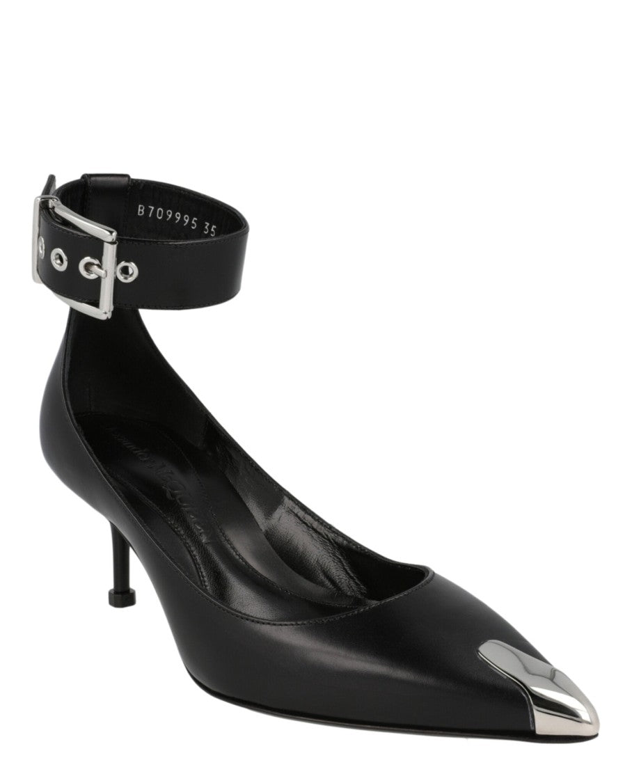 Alexander Mcqueen Buckle Leather Heels