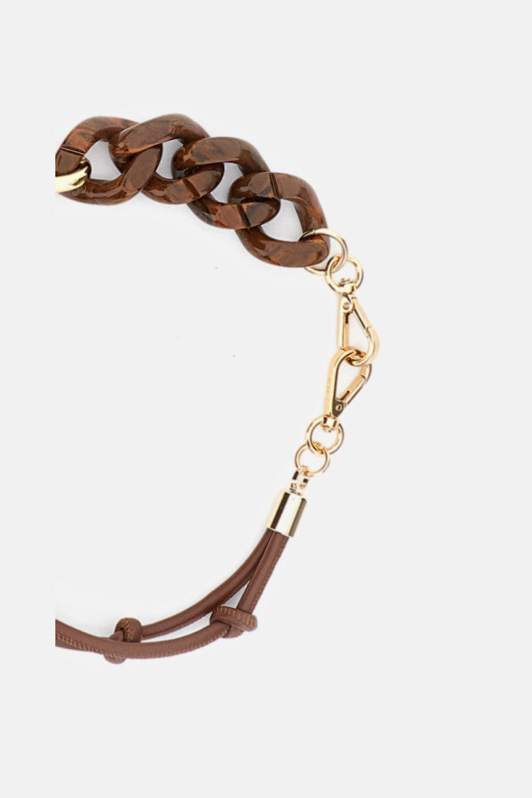 Plan C Gold Mix Chains And Rope Necklace