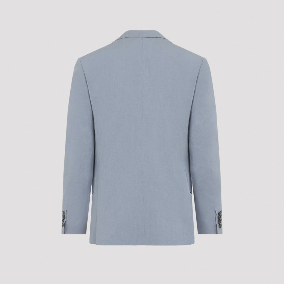 Brioni Tailored Blue Cotton-Silk Blend Suit With Notch Lapel