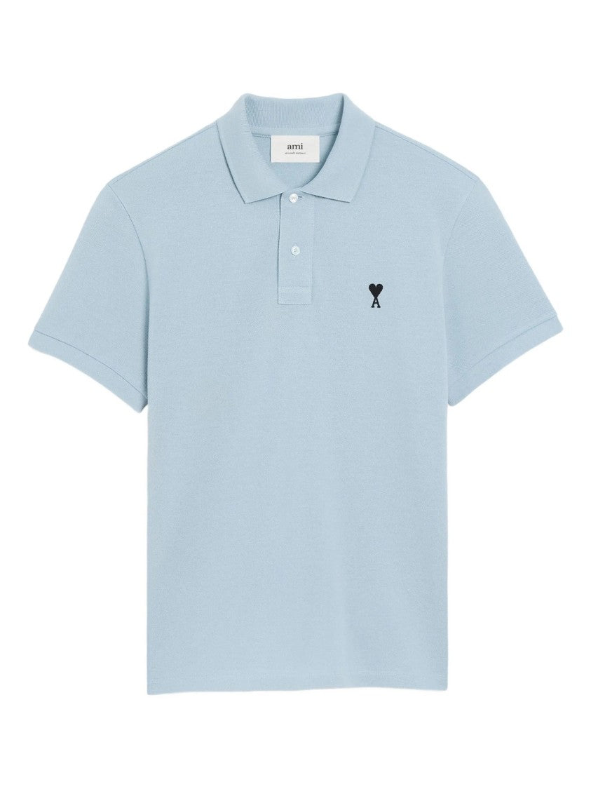 Ami Embroidered Organic Cotton Polo Shirt