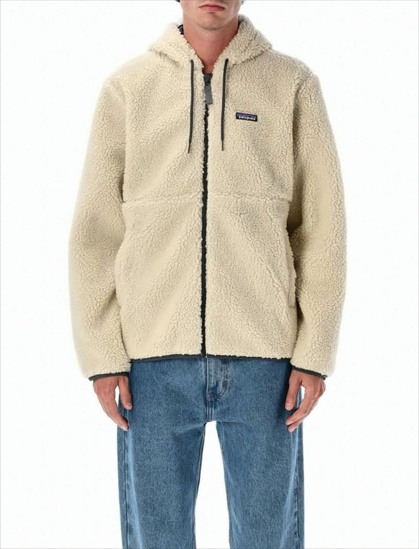 Patagonia Textured Fleece Jacket With Attached Hood