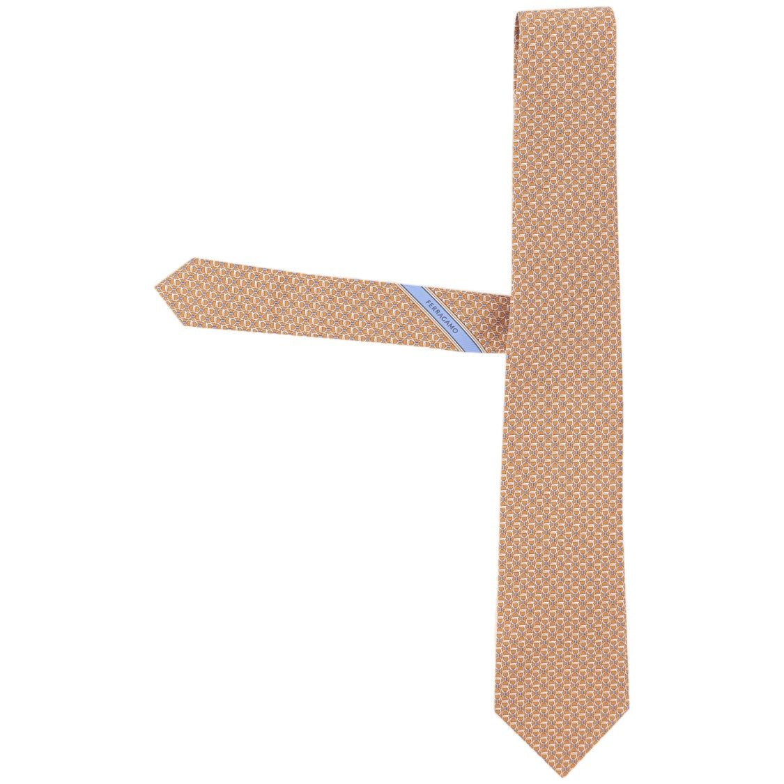 Salvatore Ferragamo Intricate Geometric Pattern Silk Tie