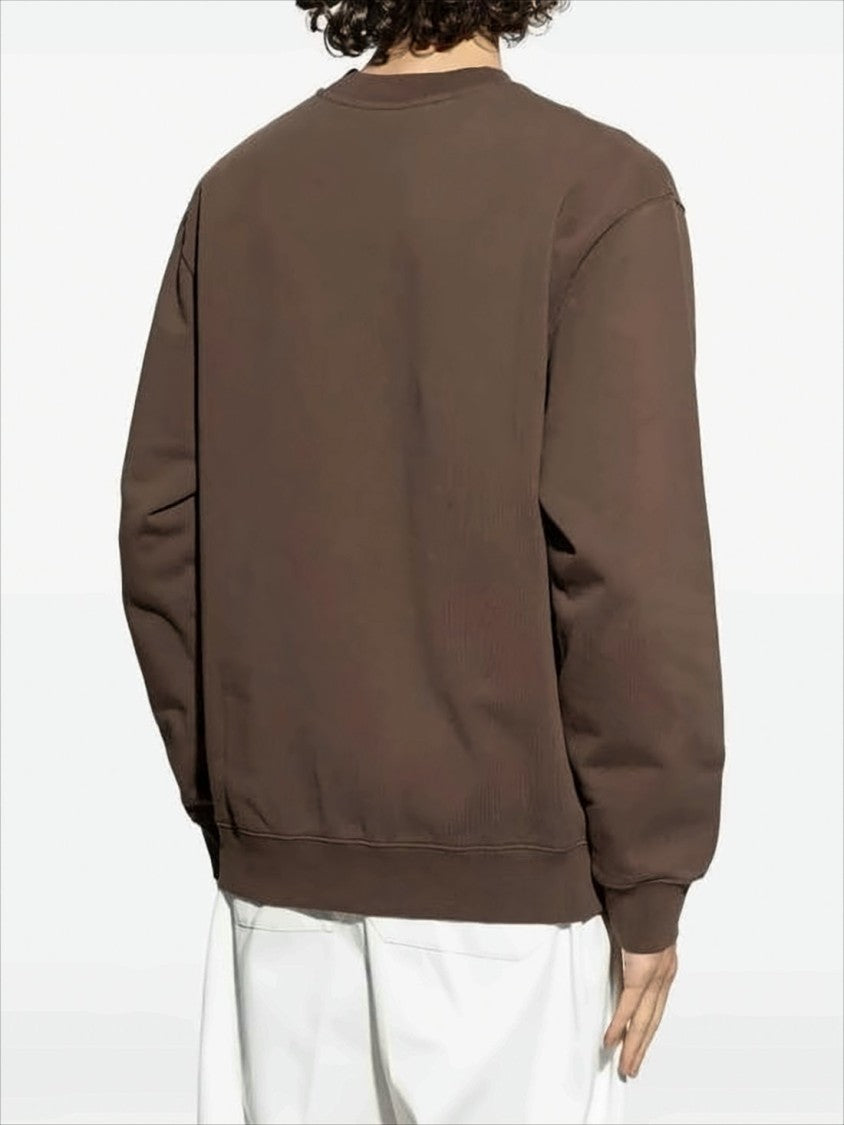 Jacquemus Long-Sleeve Relaxed Fit Cotton Sweatshirt With Text Patch