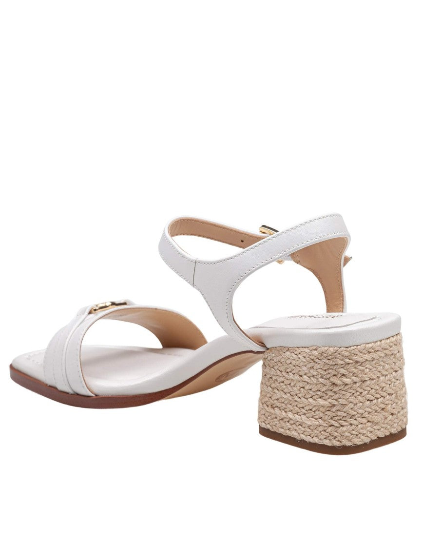 Michael Kors Mandy White Leather Sandal