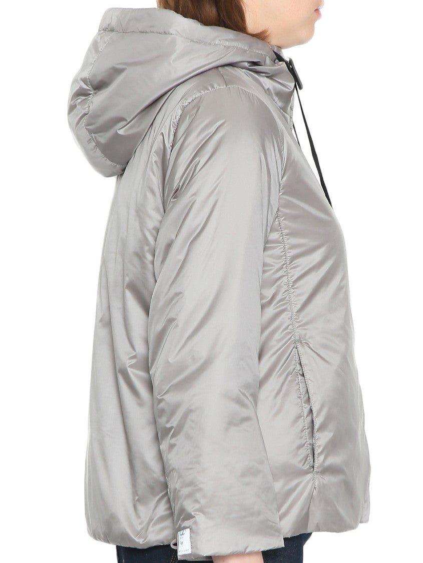 Max Mara Short Hooded Jacket With Metallic Drawstring Detail