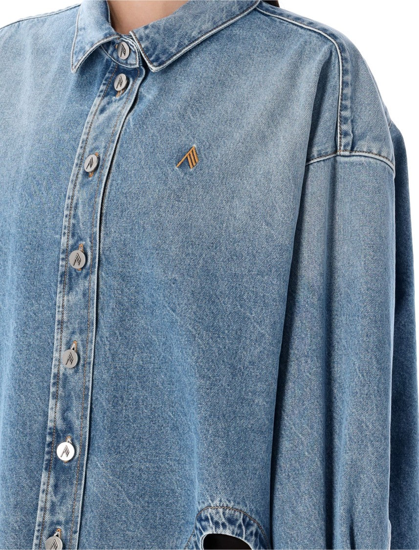 The Attico Diana Denim Shirt Jacket