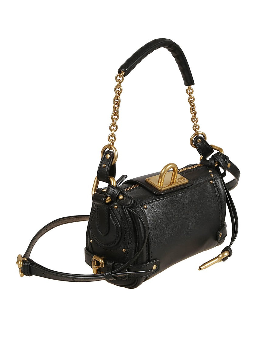 Chloé Paddington Small Chain Bag In Grained Buffalo Leather