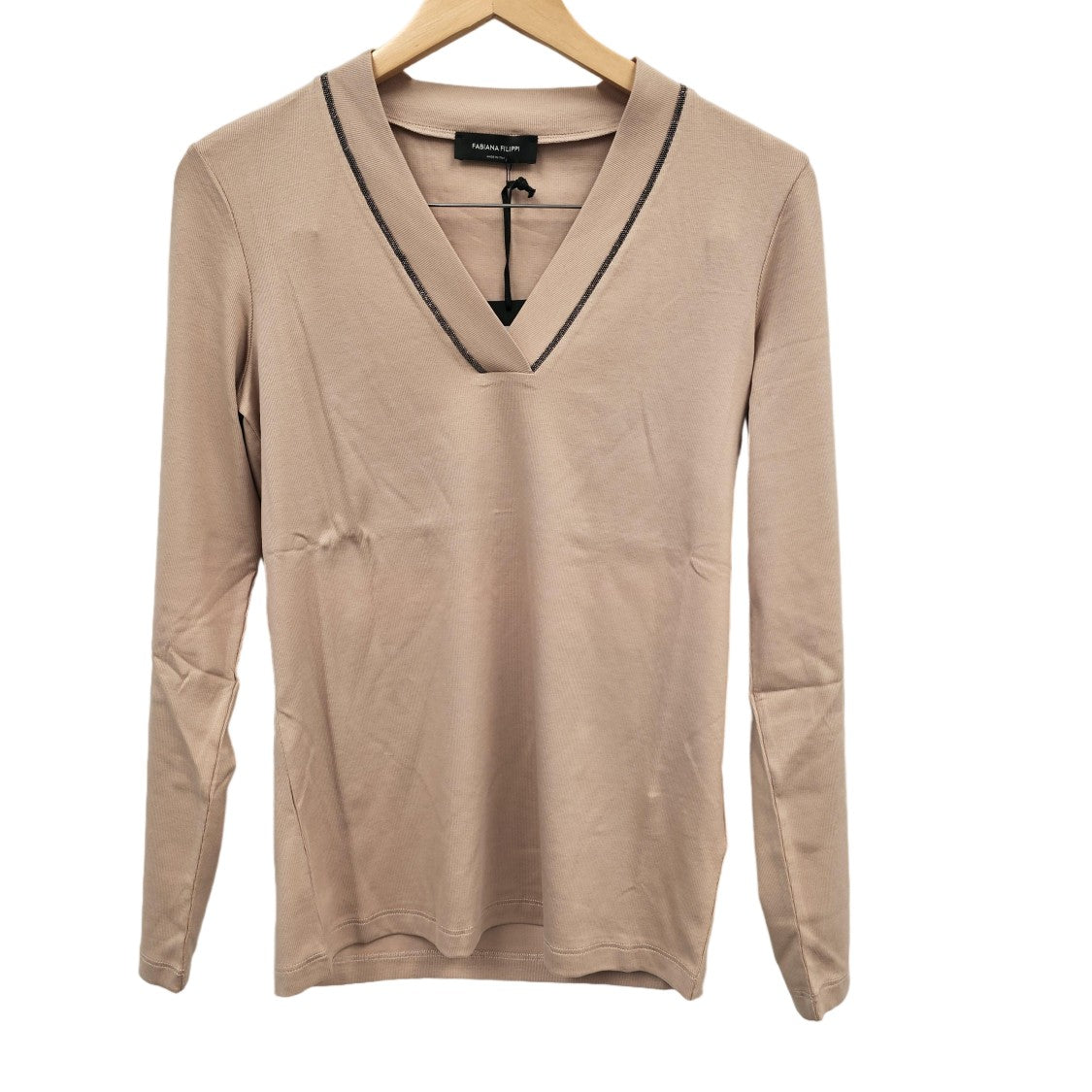 Fabiana Filippi Fitted Long-Sleeved Shirt With V-Neckline