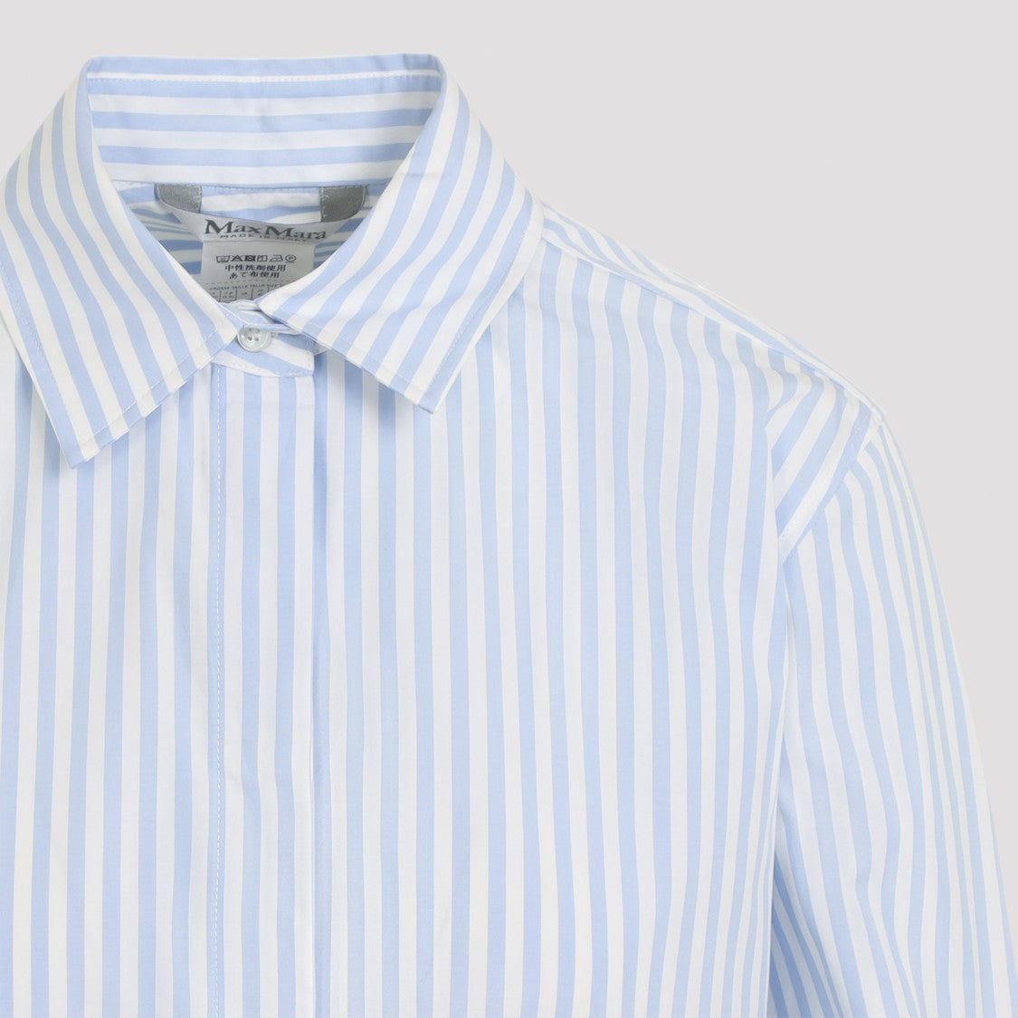 Max Mara Boxy Striped Cotton Poplin Shirt