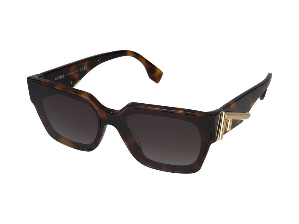 Maison Fendi Oversized Tortoiseshell Square Frame Sunglasses