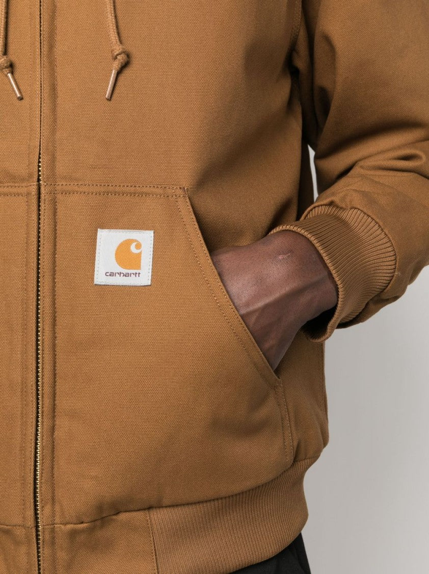 Carhartt Wip Brown Hooded Canvas Jacket