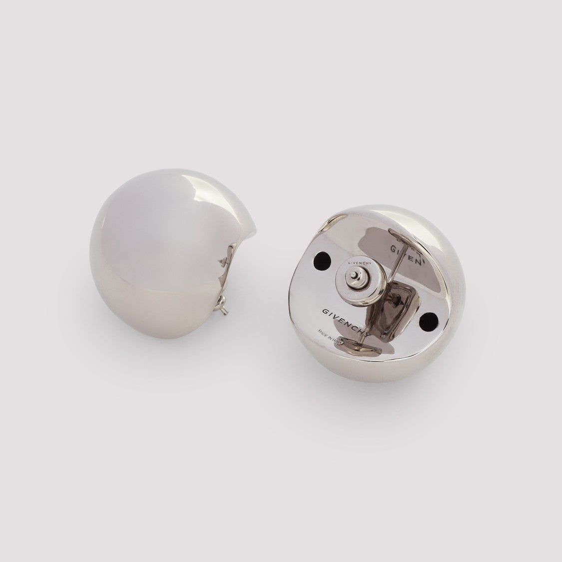 Givenchy Polished Metallic Rounded Earrings