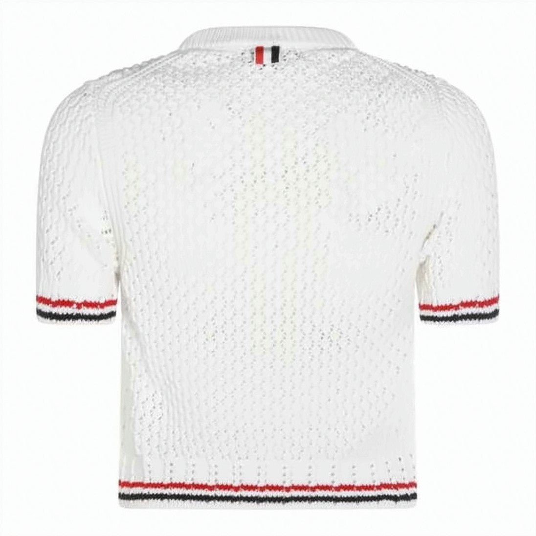 Thom Browne Textured Pointelle Knit Top