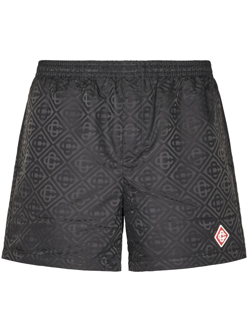 Casablanca Jacquard Swim Shorts With Geometric Pattern