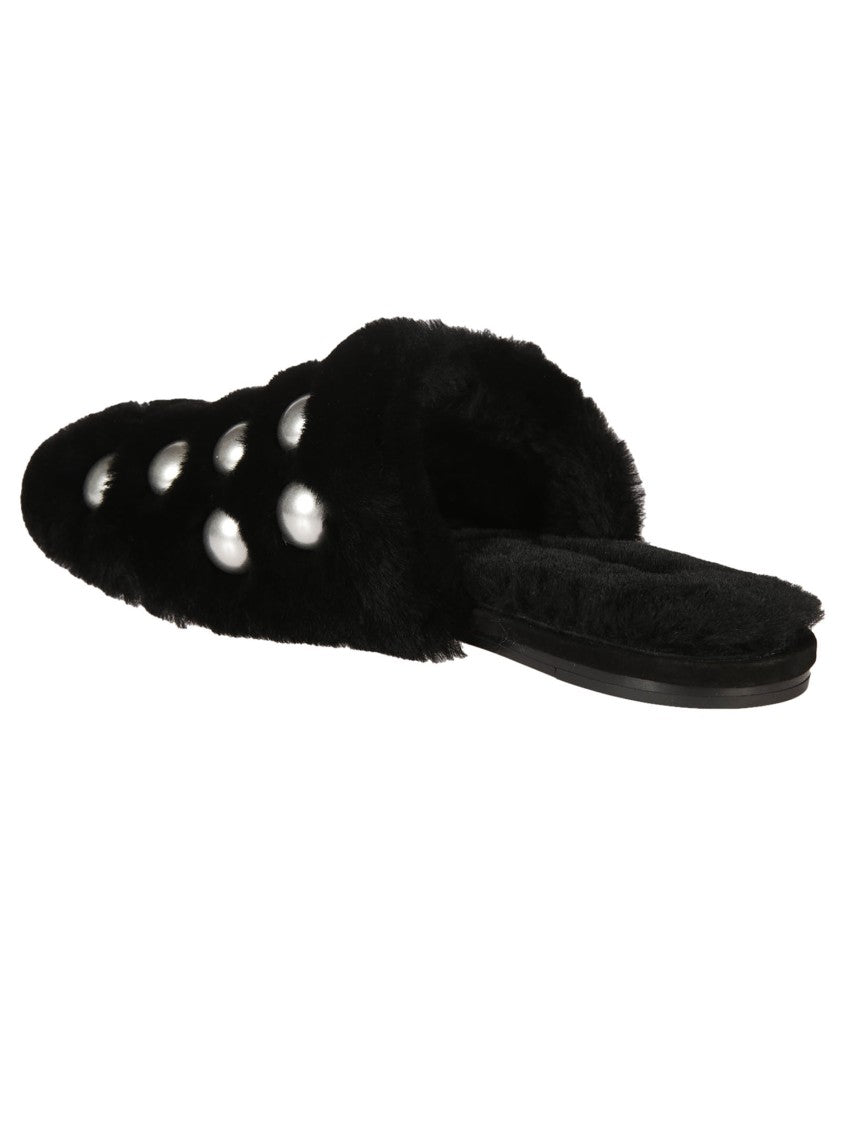 Alexander Wang Ciabatta Con Pelo Black Mules