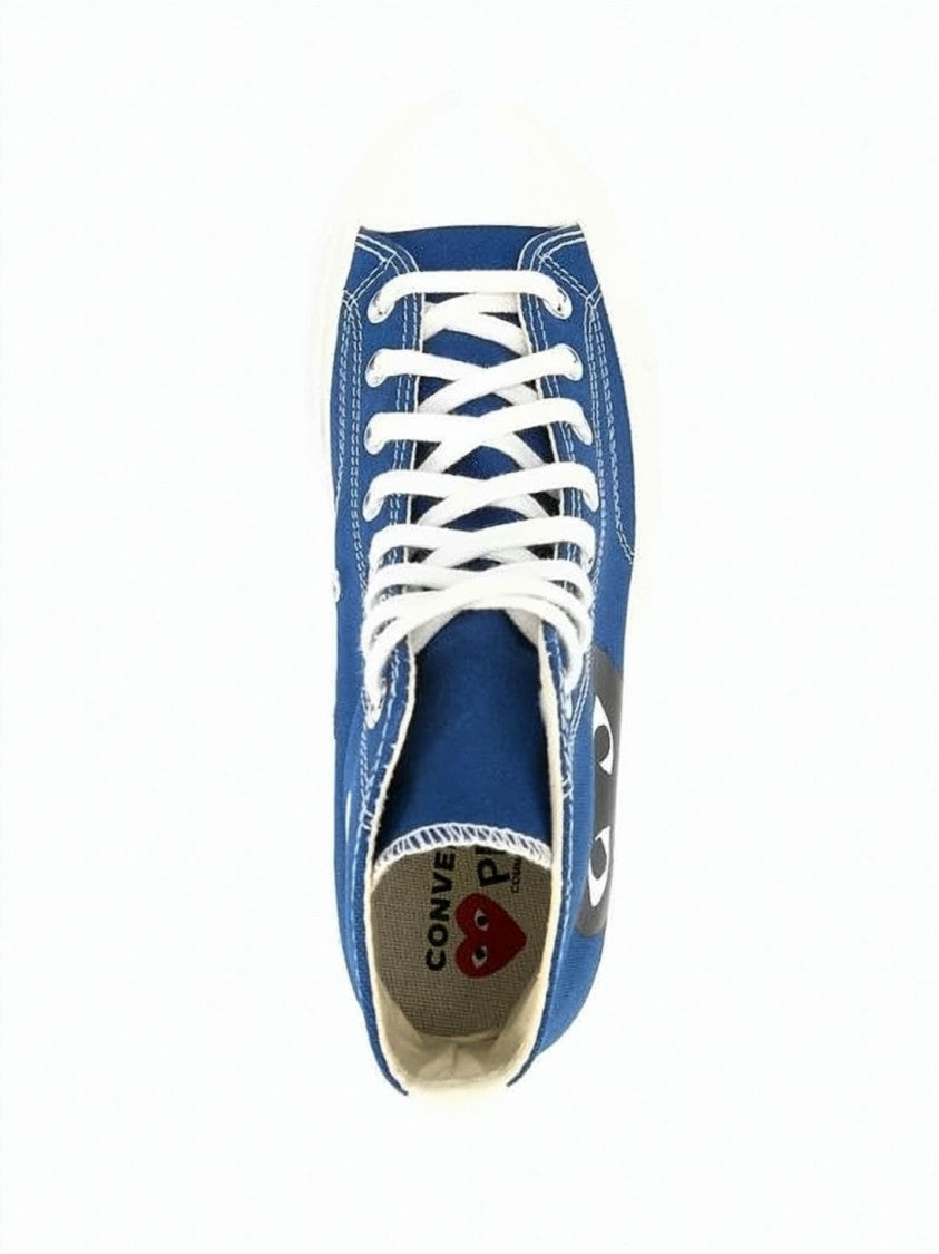 Comme Des Garçons Vibrant Blue Canvas High-Top Sneakers