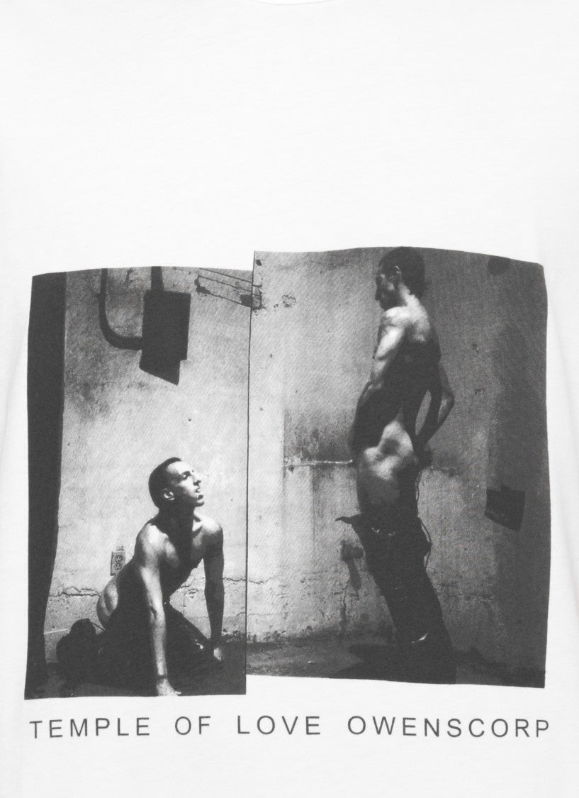 Drkshdw By Rick Owens White Level T Cotton T-Shirt