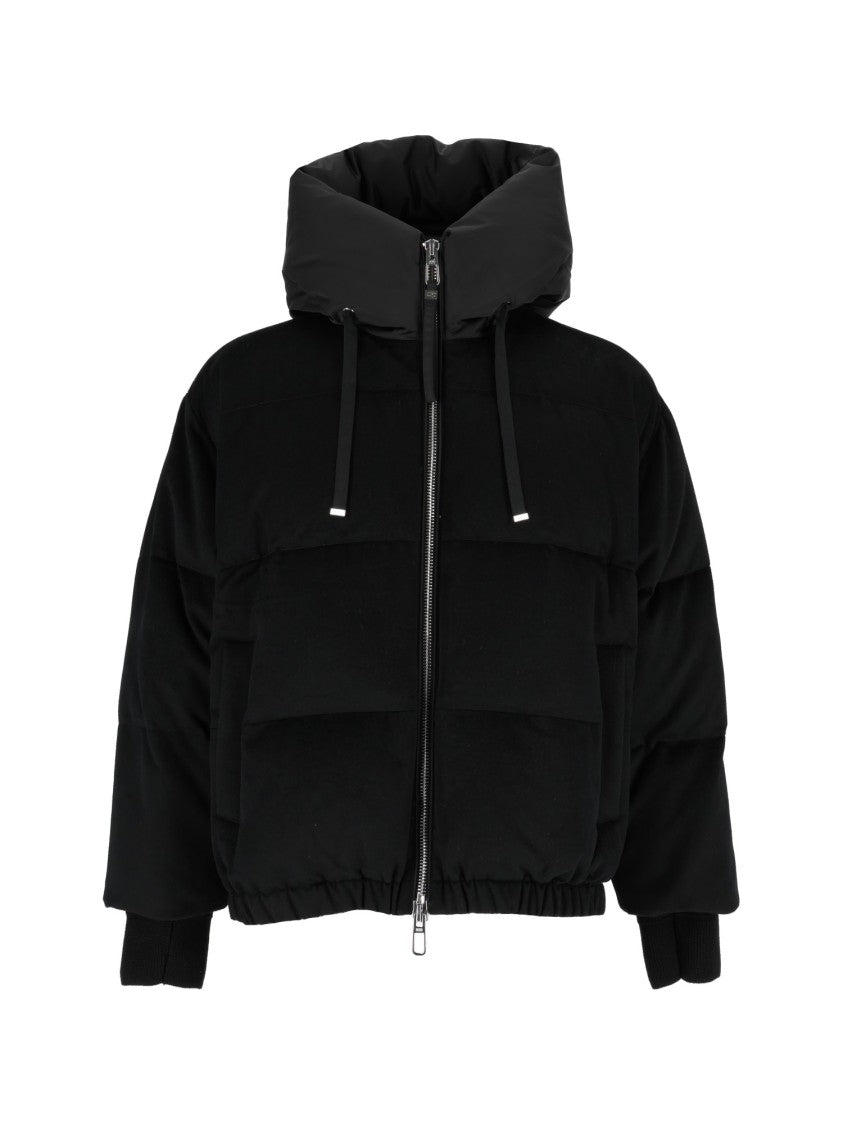 Duno Quilted Puffer Jacket With High Collar And Cropped Silhouette
