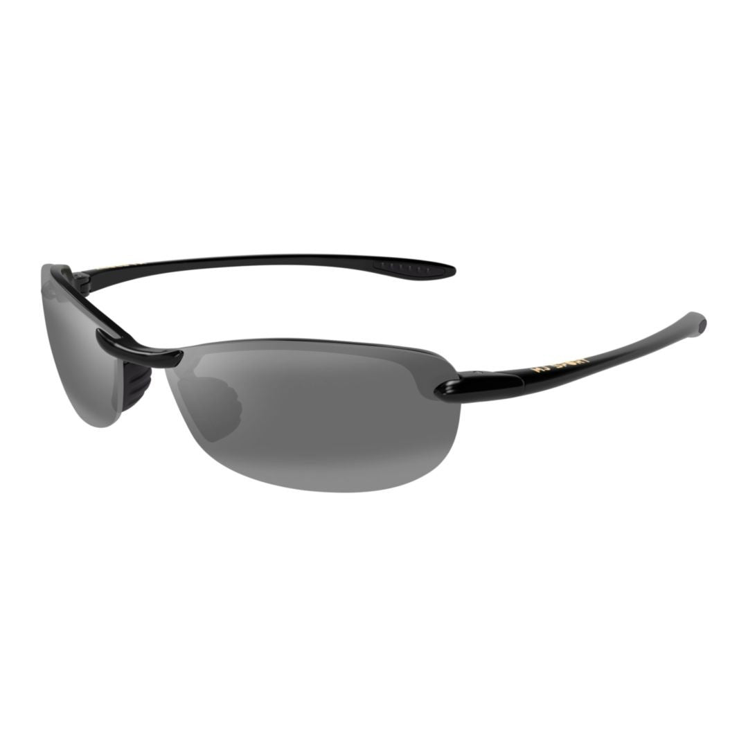 Maui Jim Makaha Rimless Sunglasses With Dark Rectangular Lenses