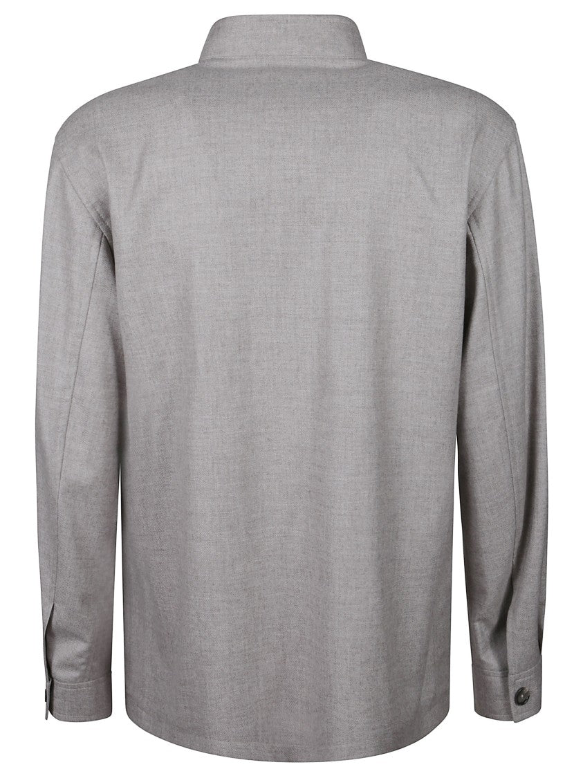 Tagliatore Grey Tempesta Button-Up Jacket
