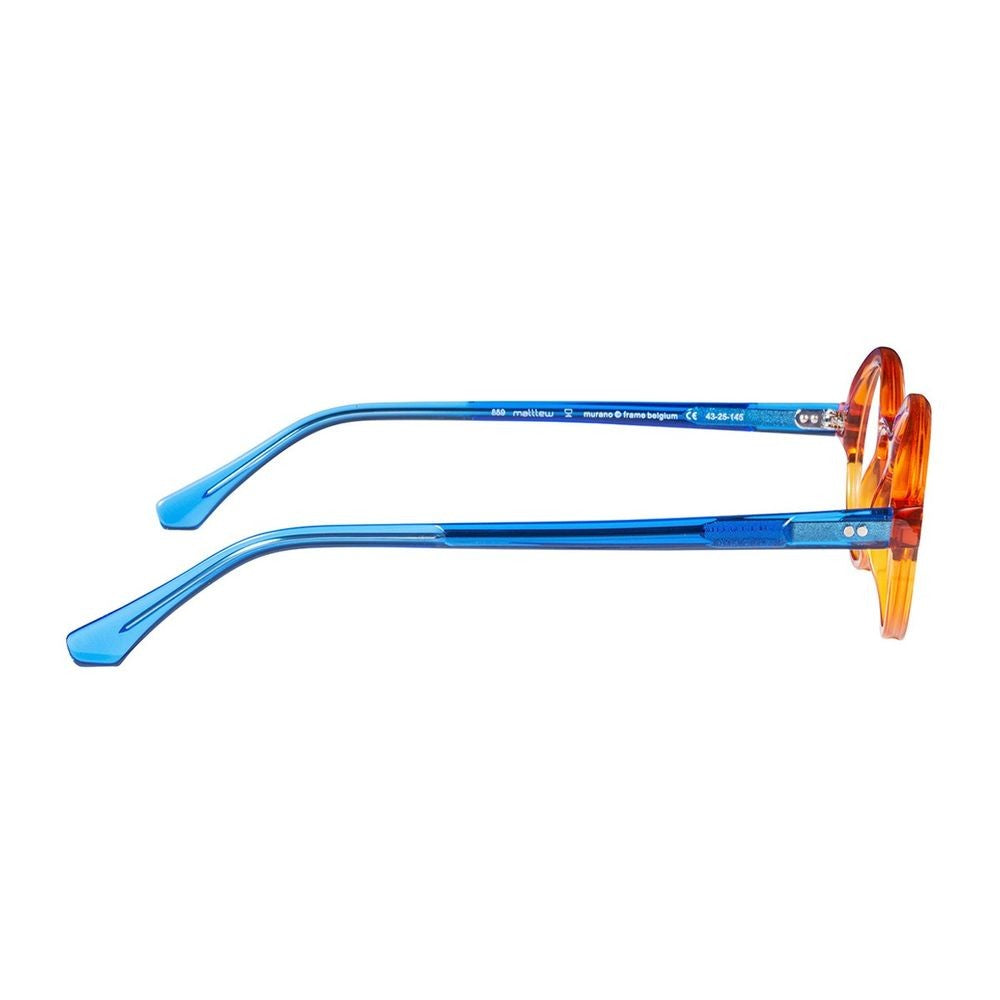 Matttew Murano Round Dark Orange Acetate Sunglasses