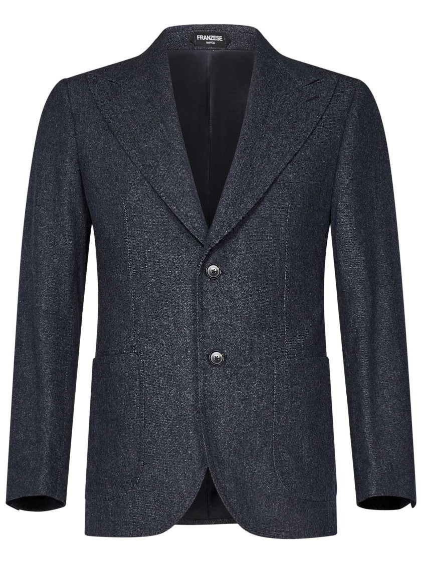 Franzese Collection Tailored Blazer In Merino Wool