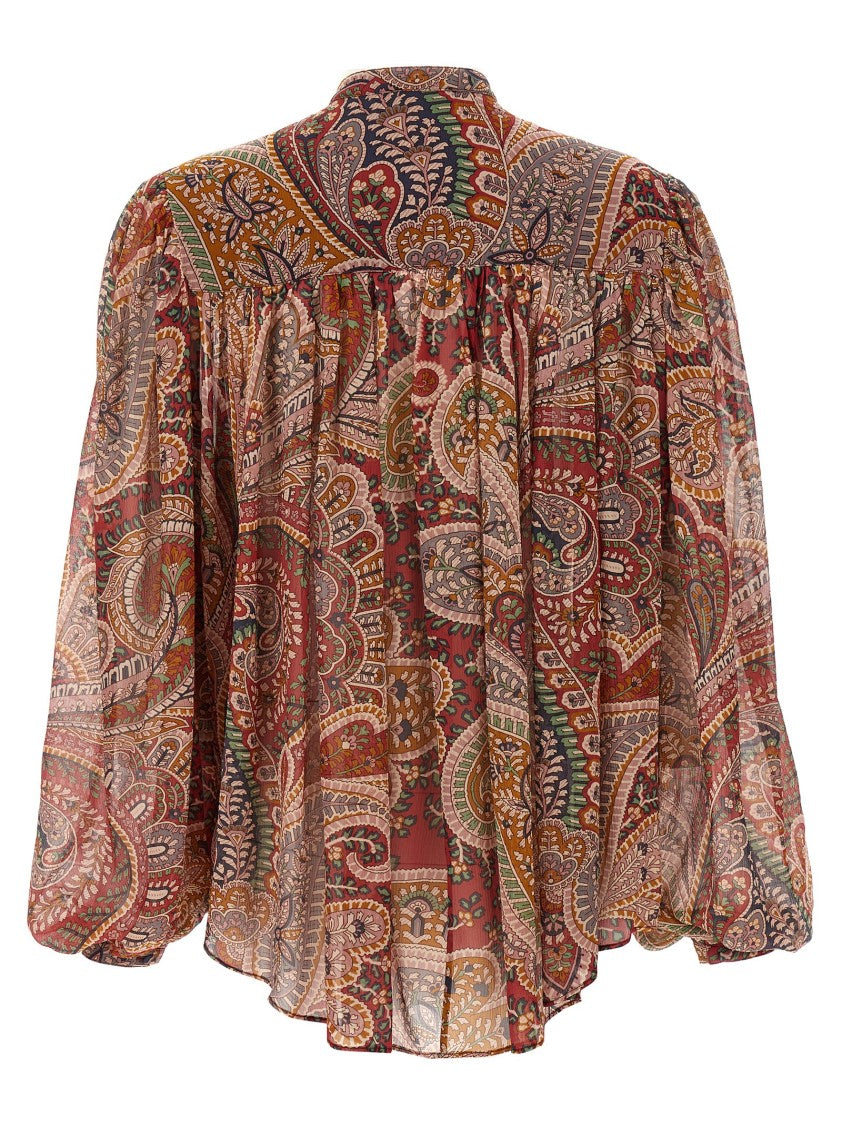 Etro Floral Paisley Silk Blouse