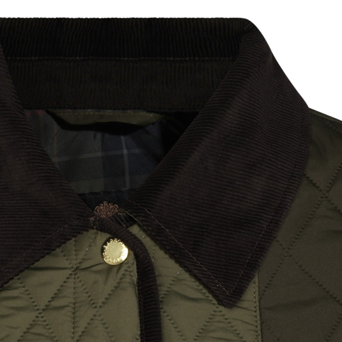 Barbour Diamond Quilted Corduroy Accent Short Jacket