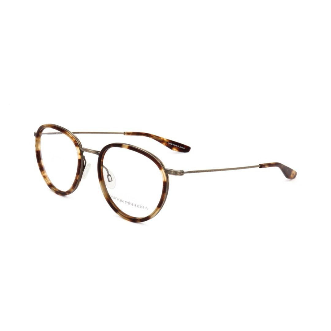 Barton Perreira Bp5067 521Ir Round Tortoiseshell-Patterned Eyeglasses With Metal Temples