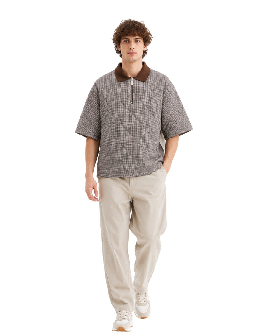 Nine In The Morning Check Diamond-Quilted Cotton Overshirt