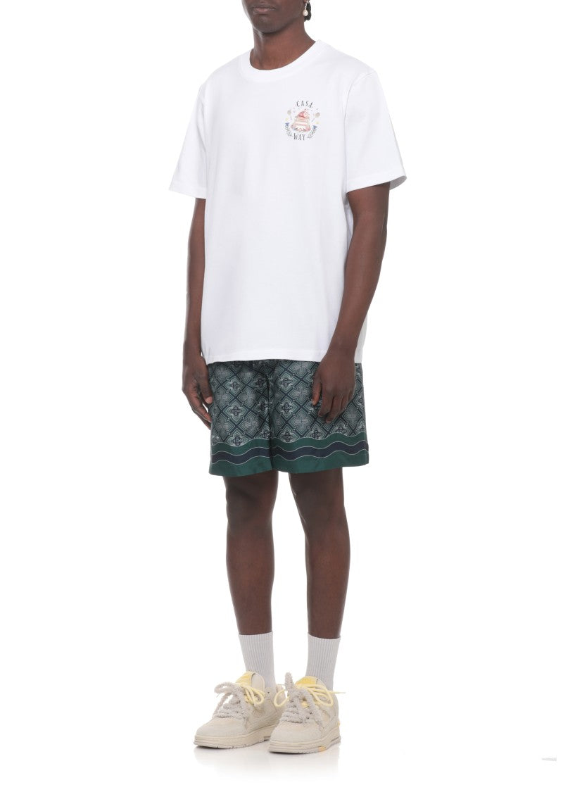 Casablanca White Casaway Print T-Shirt