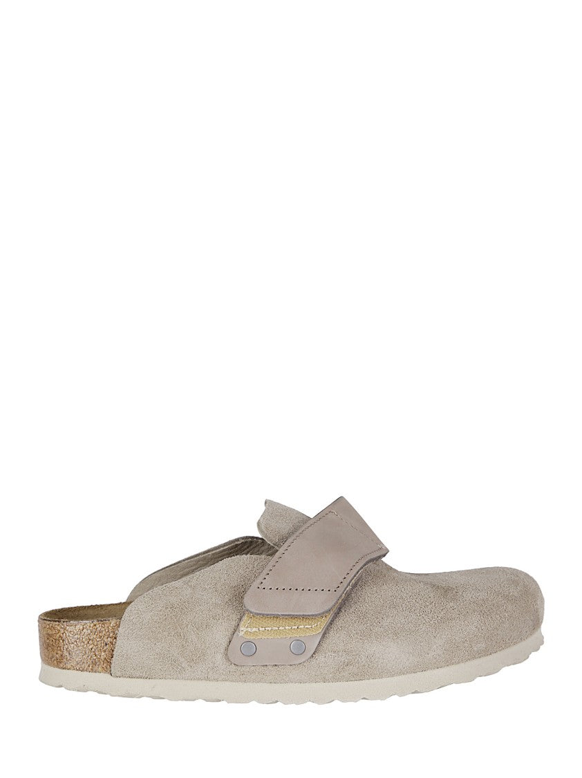 Birkenstock Soft Suede Mules With Velcro Strap