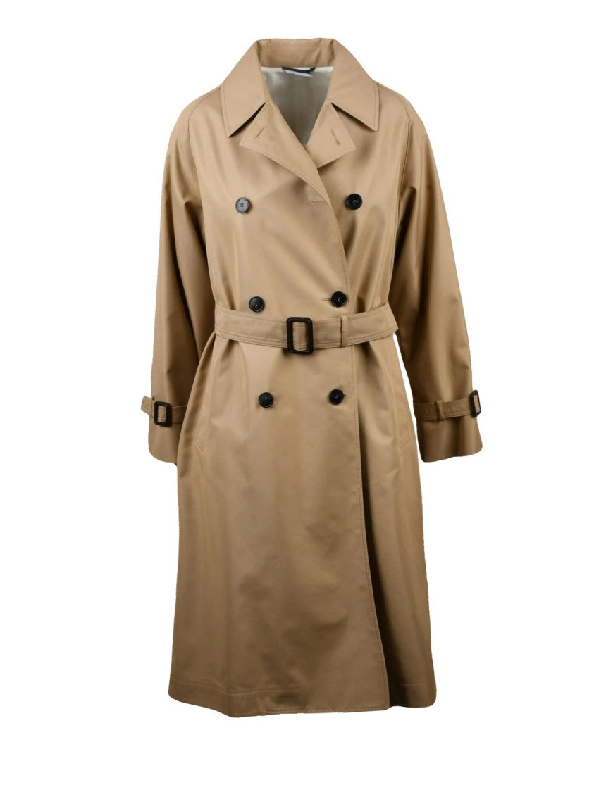 Max Mara Double-Breasted Unlined Cotton-Blend Trench Coat