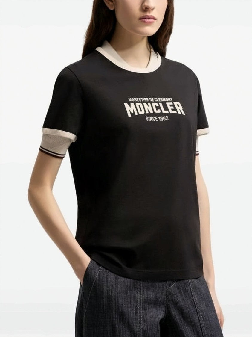 Moncler Short-Sleeved T-Shirt With Bold Stripe Detail