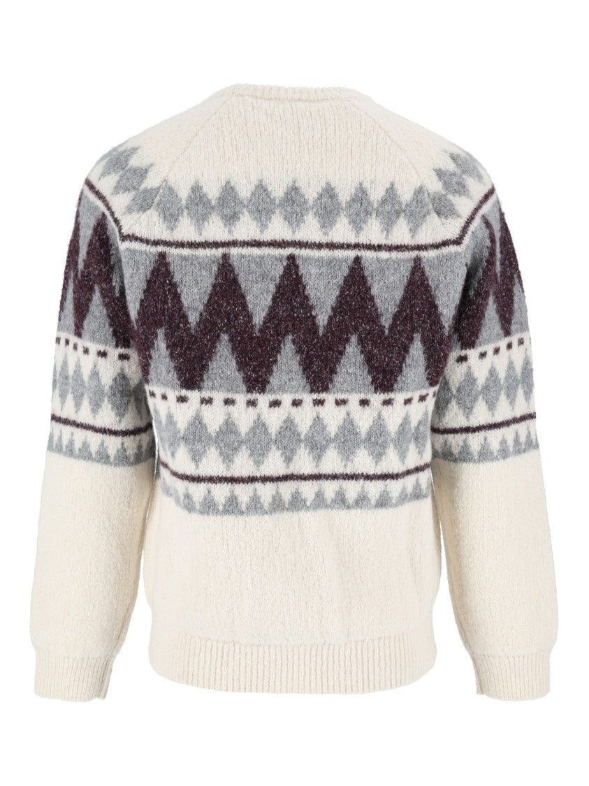 Peserico Textured Geometric Pattern Knit Sweater