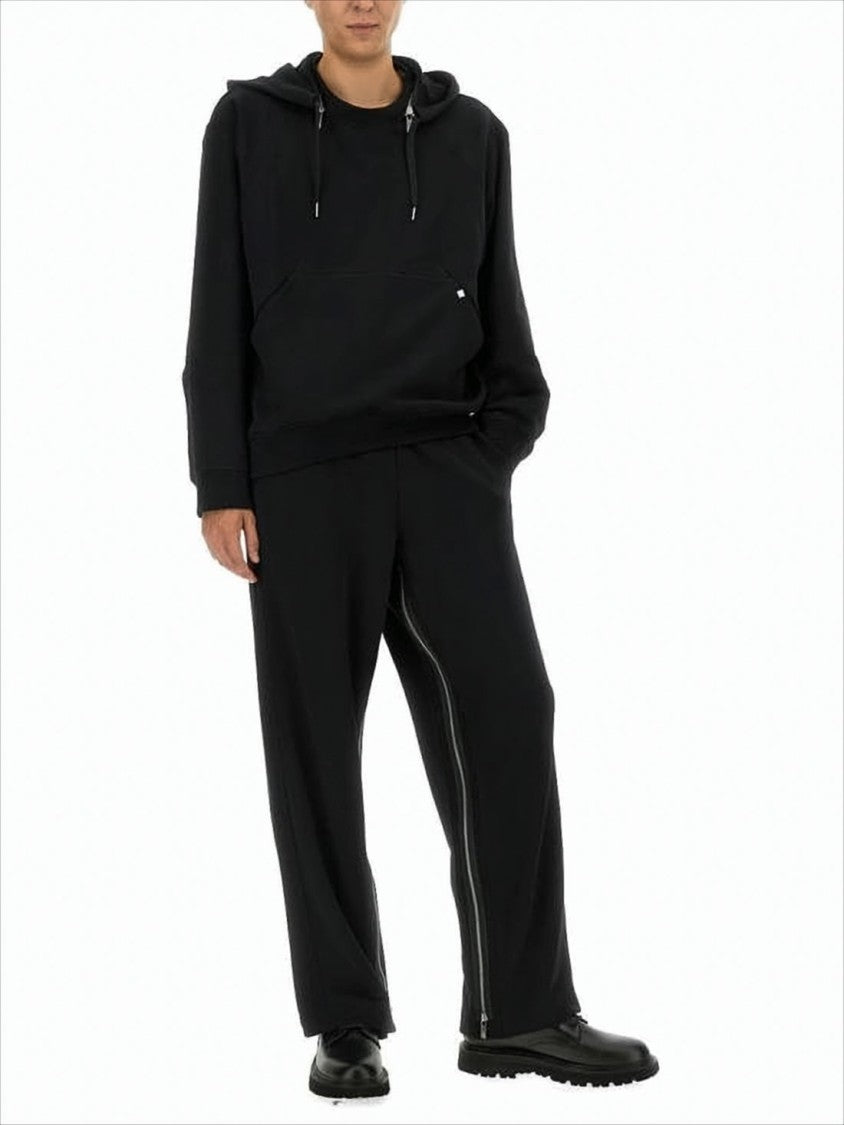 Helmut Lang Relaxed Fit Hoodie With Drawstring Hood And Kangaroo Pocket