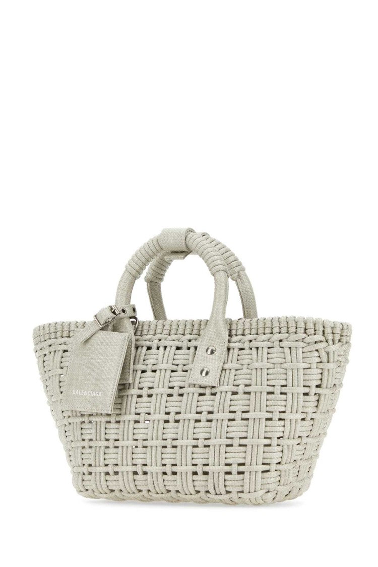 Balenciaga Sand Raffia Bistro Xs Handbag
