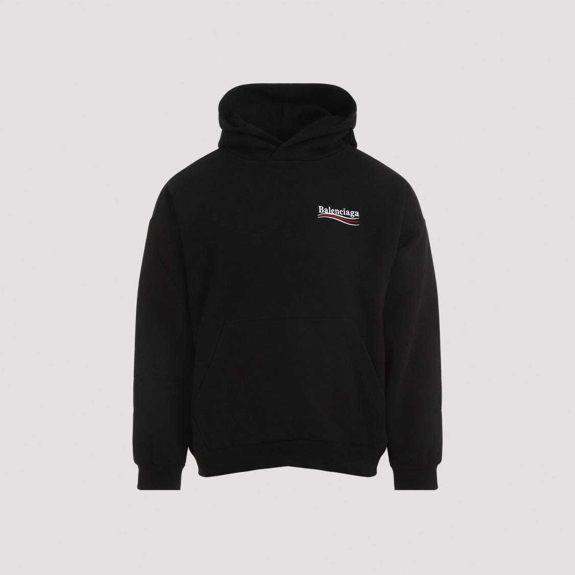 Balenciaga Black Cotton Medium Fit Hoodie