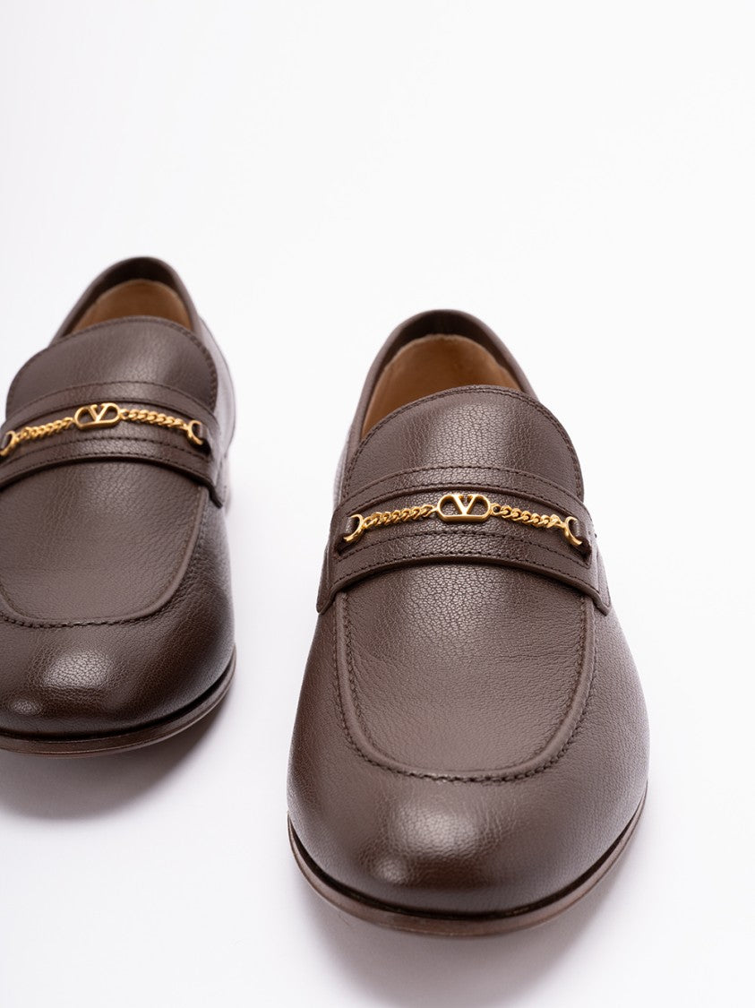 Valentino Garavani `Vlogo Signature` Leather Loafers