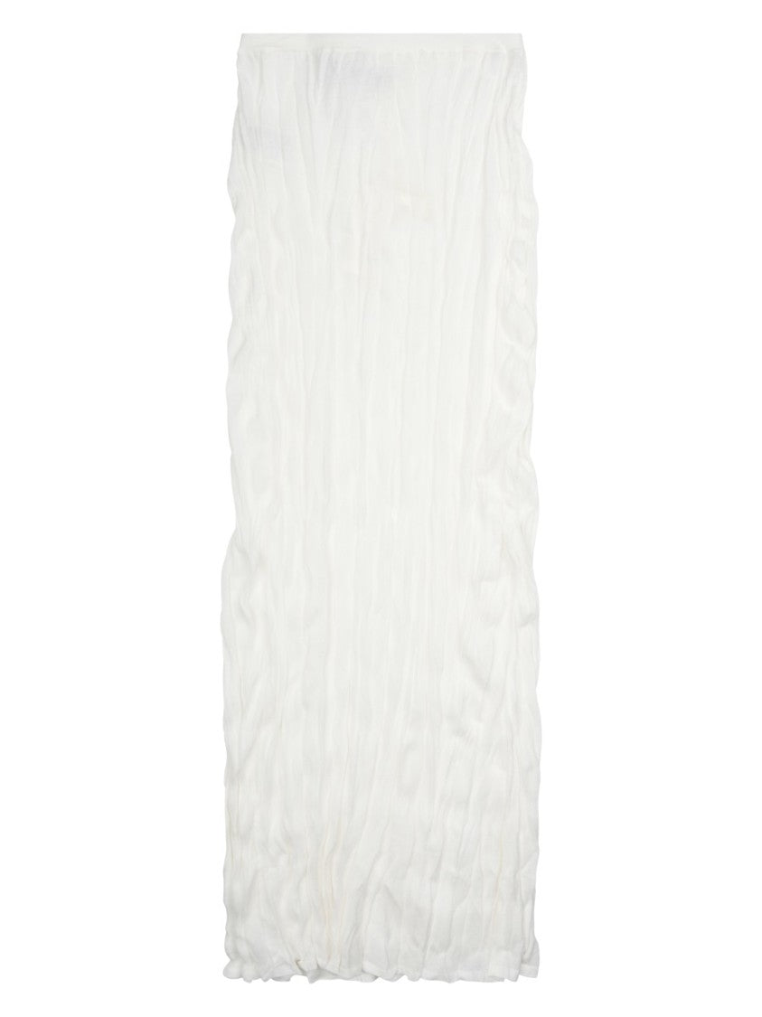 Totême Textured Knit Midi Skirt With Wavy Hemline