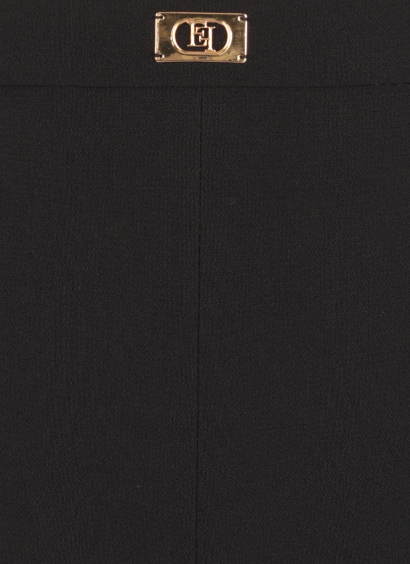 Elisabetta Franchi Tailored Black Crêpe Pants