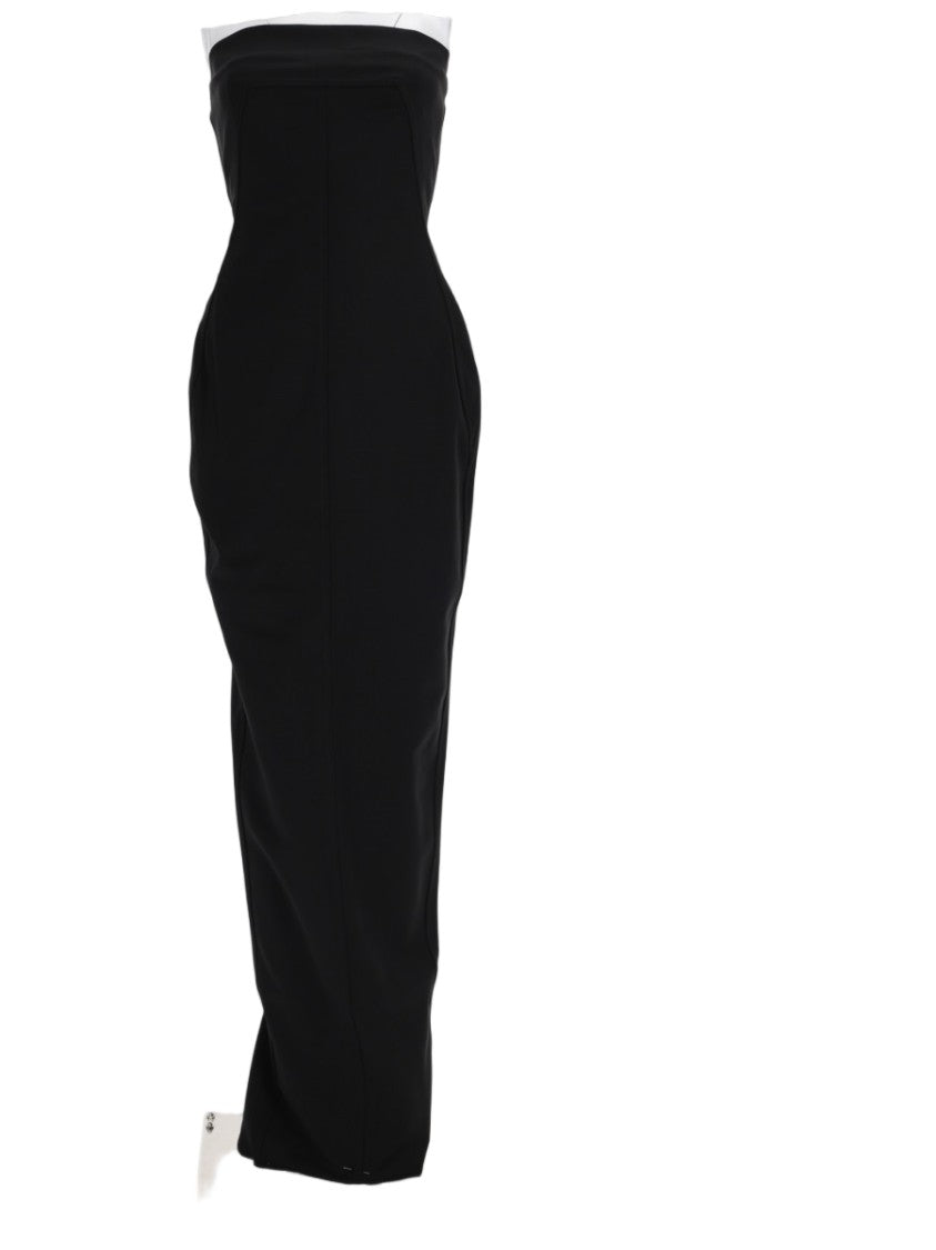 Rick Owens Fitted Strapless Black Bustier Gown