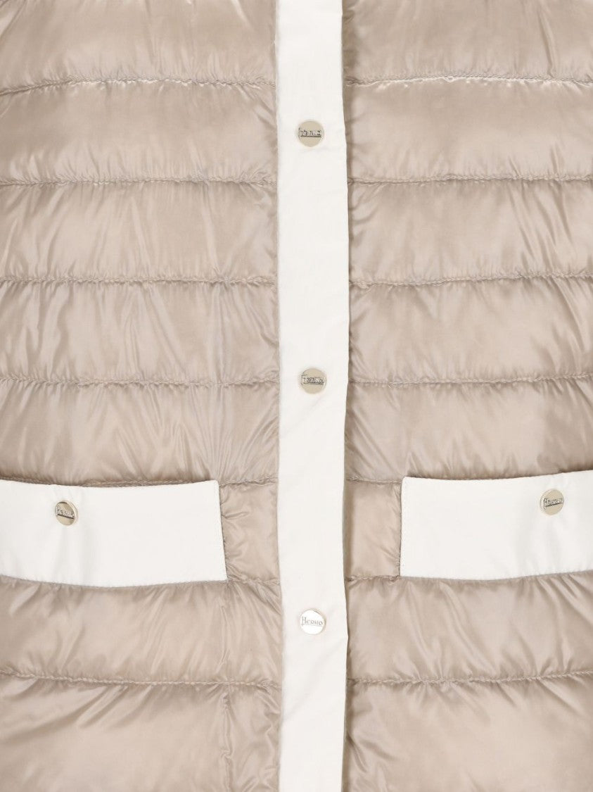 Herno Lightweight Quilted Jacket With Contrasting Trim