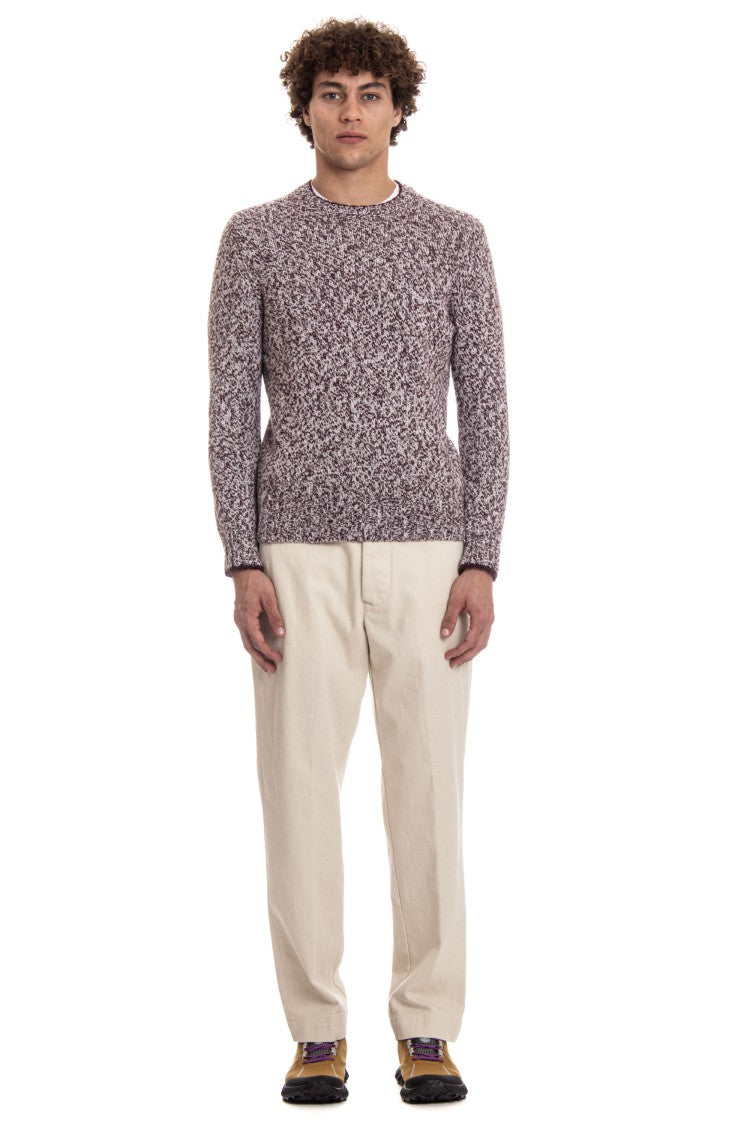 Barba Virgin Wool Moulinè Crewneck Sweater