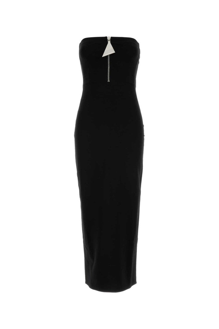 The Attico Black Stretch Viscose Blend Dress