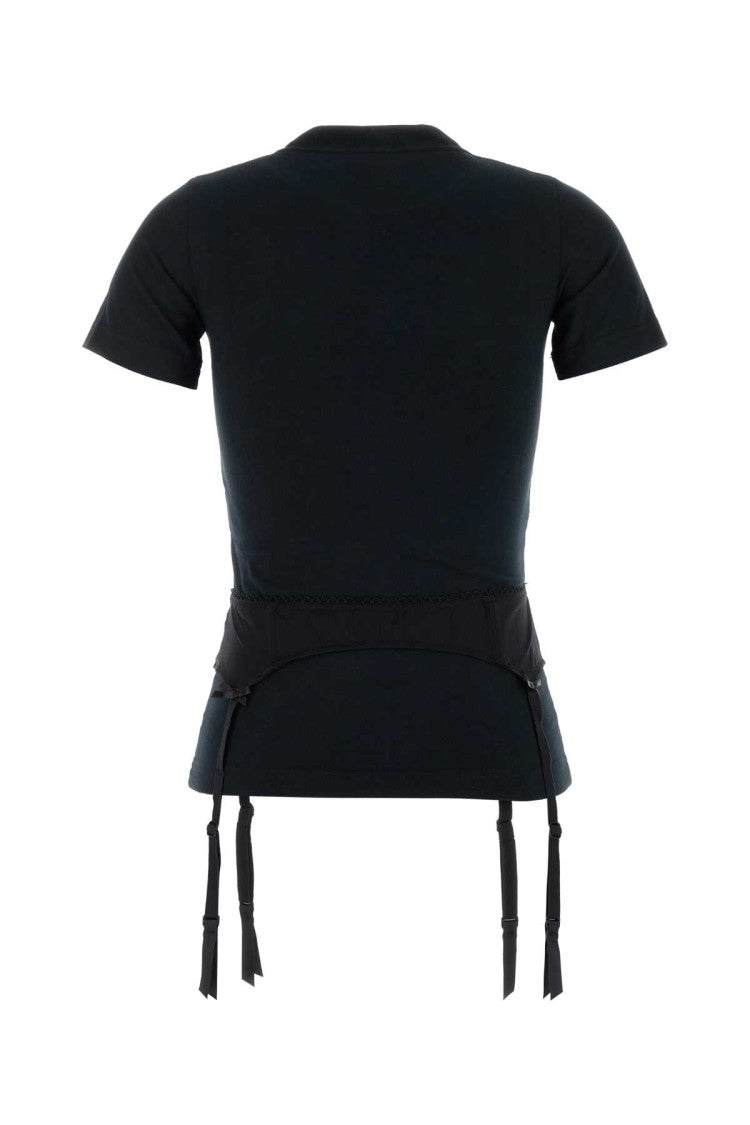 Balenciaga Black Stretch Cotton T-Shirt