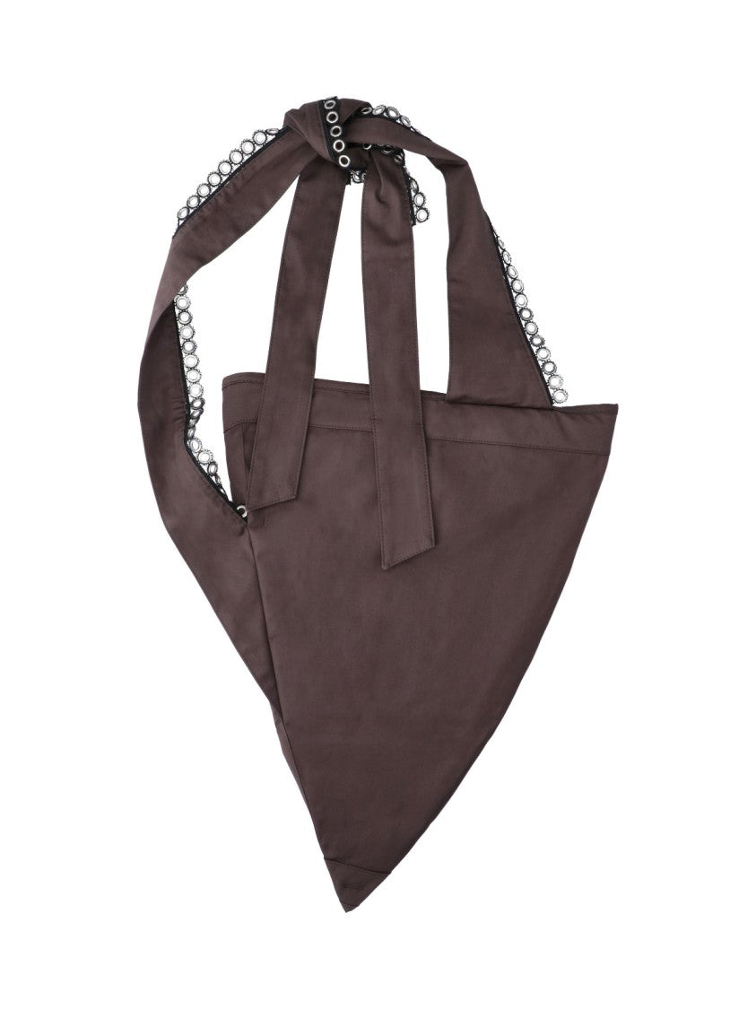 Kiko Kostadinov Brown Kest Triangular Cotton Shoulder Bag