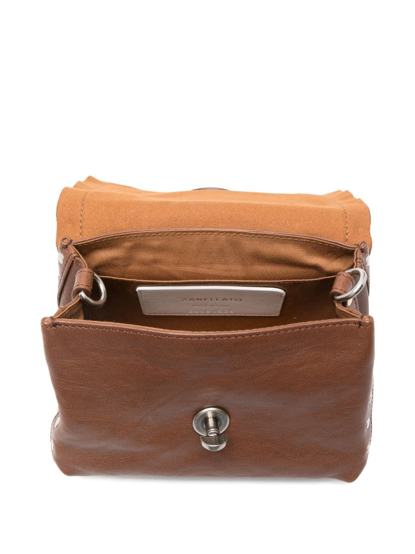 Zanellato Rich Brown Postina Tabacco Leather Handbag