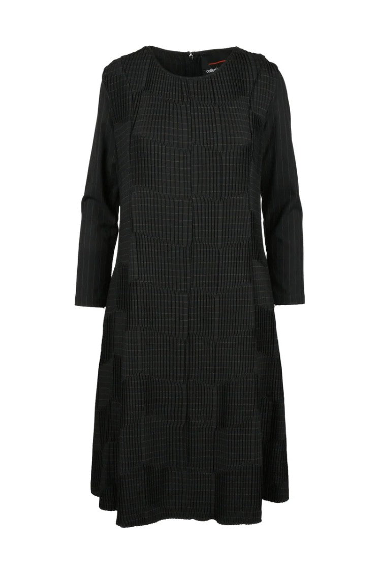 Collection Privee? Long Pleated Dress - Black