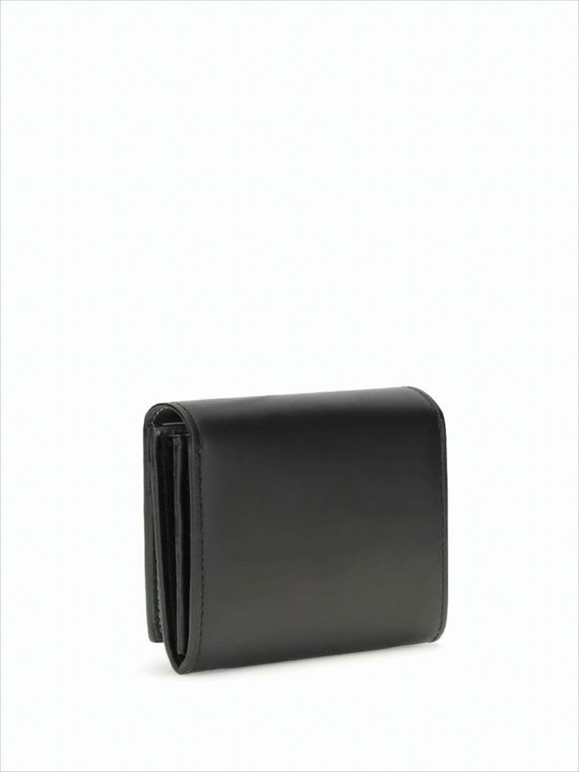 Maison Margiela Black Calfskin Leather Wallet With Minimalist Design